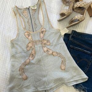 Free People Embroidered Top S